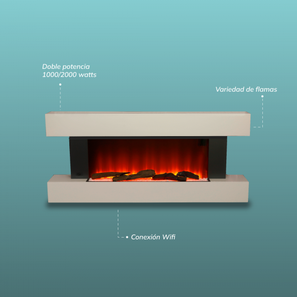Chimenea eléctrica modelo Antuco WIFI